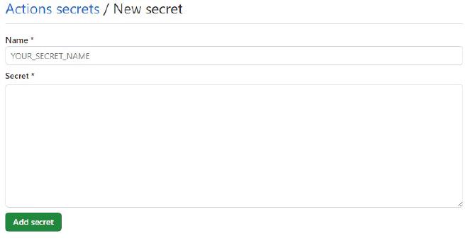 Add Secret